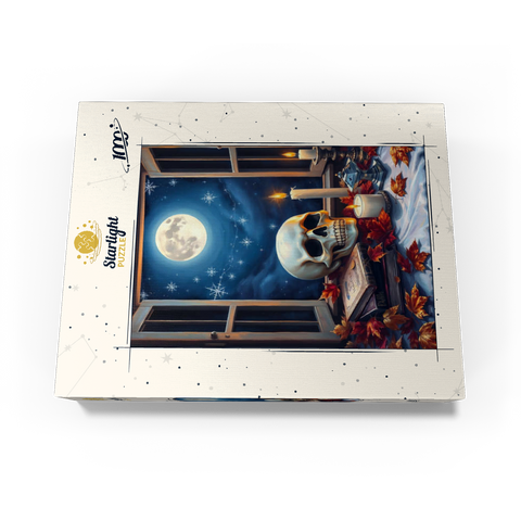 Mystical Still Life with Skull, Candles, and Full Moon 1000 Jigsaw Puzzle box view3