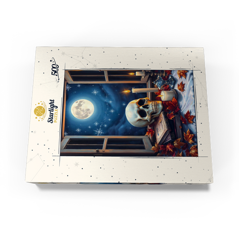 Mystical Still Life with Skull, Candles, and Full Moon 500 Jigsaw Puzzle box view3