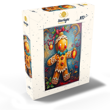 Festive Gingerbread Ornament with Holiday Decor 100 Jigsaw Puzzle box view2