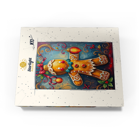 Festive Gingerbread Ornament with Holiday Decor 100 Jigsaw Puzzle box view3