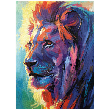 puzzleplate Vibrant Portrait of a Majestic Lion 1000 Jigsaw Puzzle