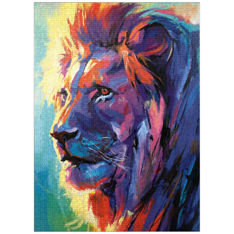 puzzleplate Vibrant Portrait of a Majestic Lion 1000 Jigsaw Puzzle