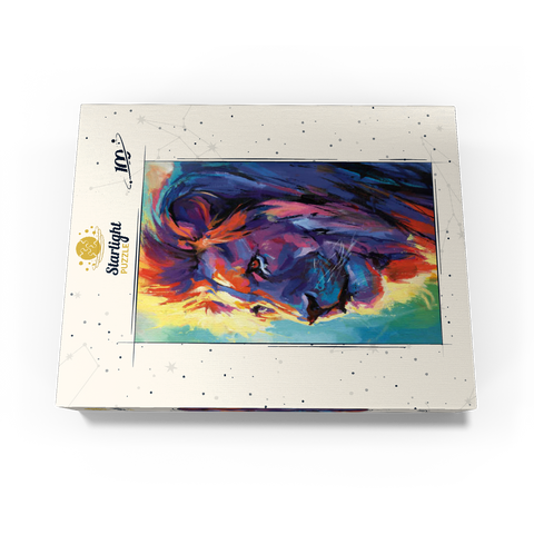 Vibrant Portrait of a Majestic Lion 100 Jigsaw Puzzle box view3