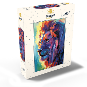 Vibrant Portrait of a Majestic Lion 500 Jigsaw Puzzle box view2