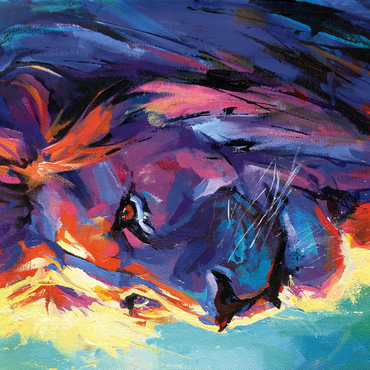 Vibrant Portrait of a Majestic Lion 500 Jigsaw Puzzle 3D Modell