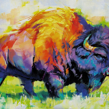 Colorful American Bison in Abstract Style 1000 Jigsaw Puzzle 3D Modell
