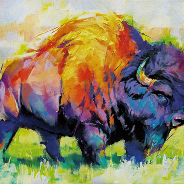 Colorful American Bison in Abstract Style 100 Jigsaw Puzzle 3D Modell