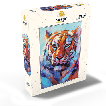 Vibrant Bengal Tiger Expressionist Portrait 1000 Jigsaw Puzzle box view2