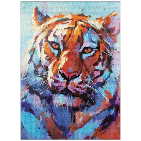 puzzleplate Vibrant Bengal Tiger Expressionist Portrait 1000 Jigsaw Puzzle