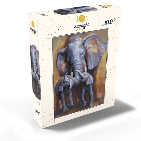 African Elephants Mother and Calves 1000 Jigsaw Puzzle box view2
