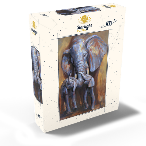 African Elephants Mother and Calves 100 Jigsaw Puzzle box view2