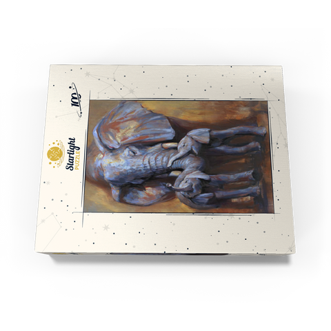 African Elephants Mother and Calves 100 Jigsaw Puzzle box view3