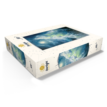 Moonlit Ocean Wave in Abstract Motion 100 Jigsaw Puzzle box view1