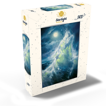Moonlit Ocean Wave in Abstract Motion 500 Jigsaw Puzzle box view2