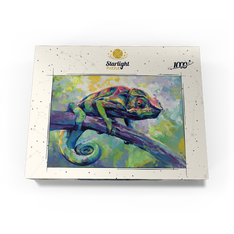 Colorful Panther Chameleon on Tree Branch 1000 Jigsaw Puzzle box view3