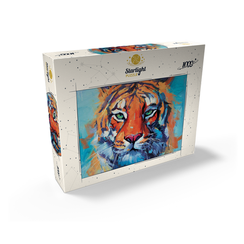 Vibrant Bengal Tiger Close-Up Painting 1000 Jigsaw Puzzle box view2