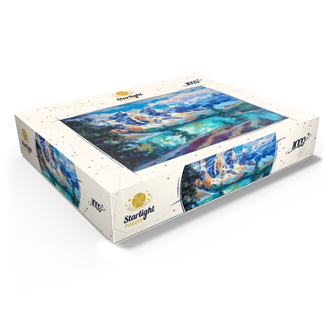 Snow-Capped Peaks Above Emerald Lake 1000 Jigsaw Puzzle box view1