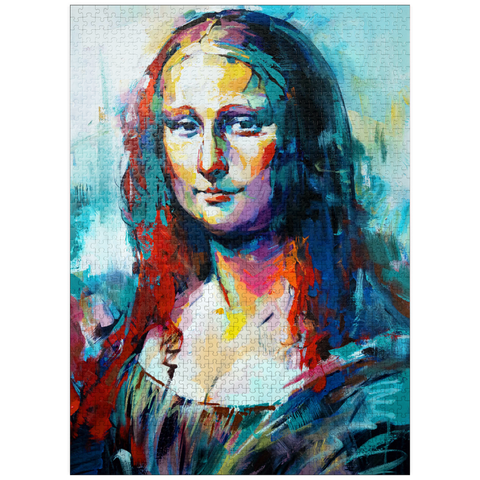 puzzleplate Mona Lisa in Abstract Expressionist Style 1000 Jigsaw Puzzle