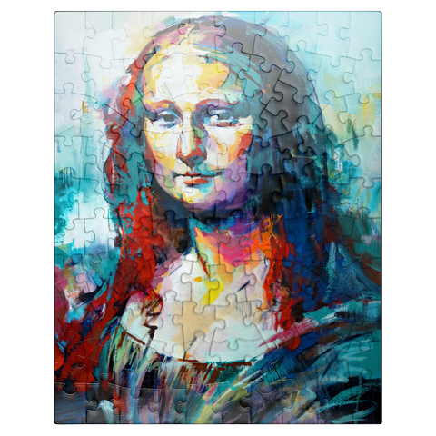 puzzleplate Mona Lisa in Abstract Expressionist Style 100 Jigsaw Puzzle