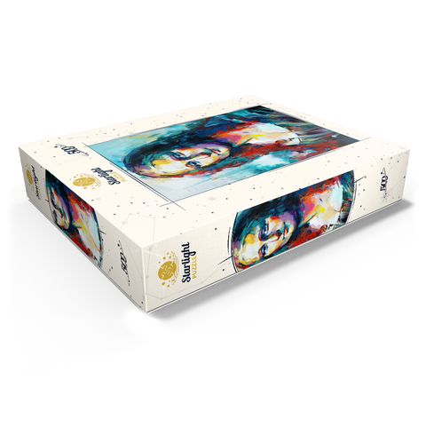 Mona Lisa in Abstract Expressionist Style 500 Jigsaw Puzzle box view1