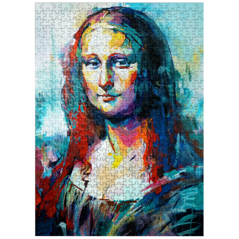 puzzleplate Mona Lisa in Abstract Expressionist Style 500 Jigsaw Puzzle