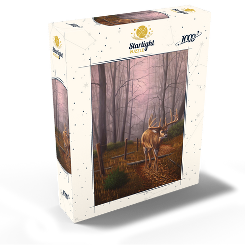 White-Tailed Deer in Autumn Forest Mist 1000 Jigsaw Puzzle box view2