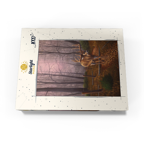White-Tailed Deer in Autumn Forest Mist 1000 Jigsaw Puzzle box view3