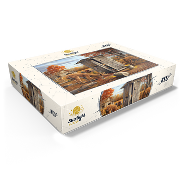 Autumn Deer Surprise at Hunting Cabin 1000 Jigsaw Puzzle box view1
