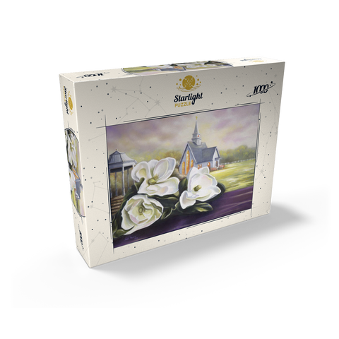 Southern Magnolia Blooms and Country Chapel 1000 Jigsaw Puzzle box view2