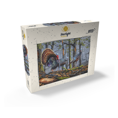 Wild Eastern Turkeys in Foggy Woodland 1000 Jigsaw Puzzle box view2