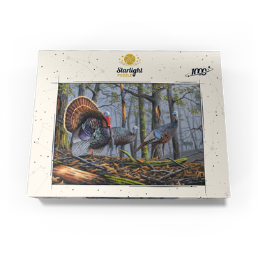 Wild Eastern Turkeys in Foggy Woodland 1000 Jigsaw Puzzle box view3