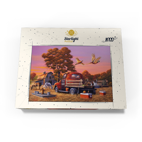 Autumn Farmyard with Pheasants and Vintage Truck 1000 Jigsaw Puzzle box view3