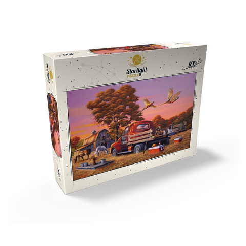 Autumn Farmyard with Pheasants and Vintage Truck 100 Jigsaw Puzzle box view2