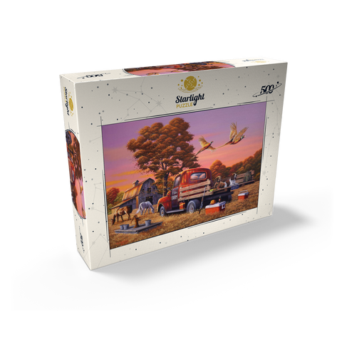 Autumn Farmyard with Pheasants and Vintage Truck 500 Jigsaw Puzzle box view2
