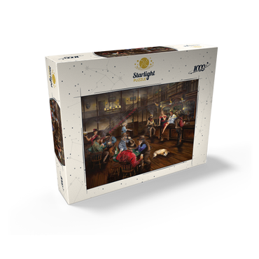 Lively Old West Saloon Gathering 1000 Jigsaw Puzzle box view2
