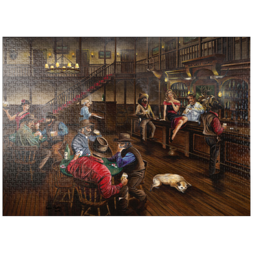puzzleplate Lively Old West Saloon Gathering 1000 Jigsaw Puzzle