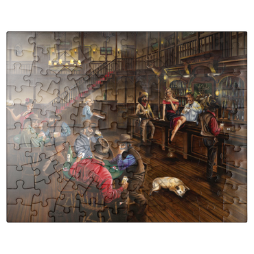 puzzleplate Lively Old West Saloon Gathering 100 Jigsaw Puzzle