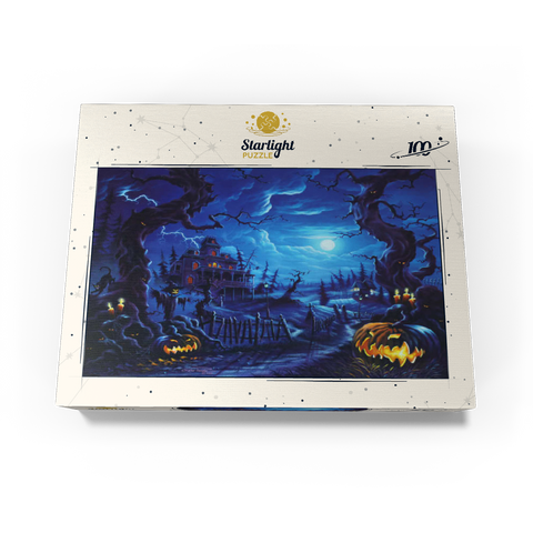 Haunted Mansion under Full Moonlight 100 Jigsaw Puzzle box view3