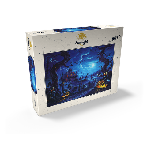Haunted Mansion under Full Moonlight 500 Jigsaw Puzzle box view2