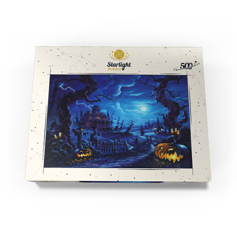 Haunted Mansion under Full Moonlight 500 Jigsaw Puzzle box view3