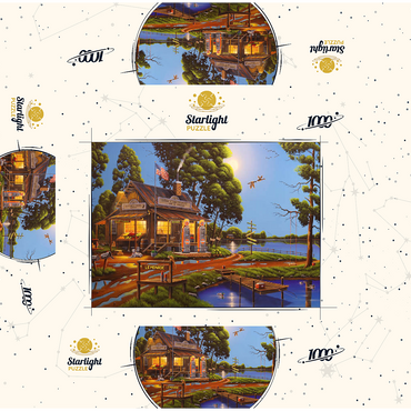 Vintage Lakeside Grocery and Gas Station 1000 Jigsaw Puzzle box 3D Modell