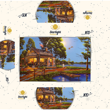 Vintage Lakeside Grocery and Gas Station 100 Jigsaw Puzzle box 3D Modell