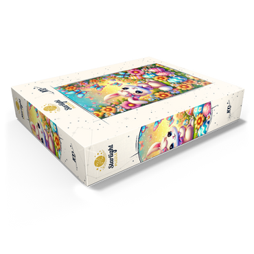 Easter Bunny with Colorful Eggs and Butterflies 100 Jigsaw Puzzle box view1