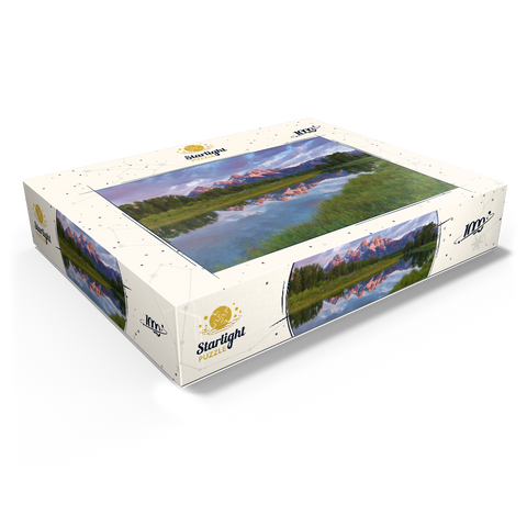 Grand Teton Mountains at Sunrise with Reflection 1000 Jigsaw Puzzle box view1