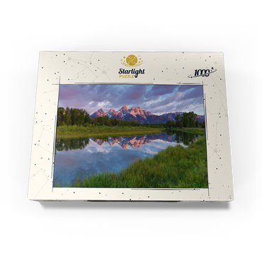 Grand Teton Mountains at Sunrise with Reflection 1000 Jigsaw Puzzle box view3