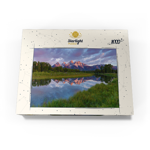 Grand Teton Mountains at Sunrise with Reflection 1000 Jigsaw Puzzle box view3