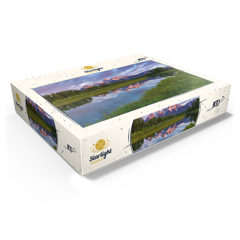 Grand Teton Mountains at Sunrise with Reflection 100 Jigsaw Puzzle box view1