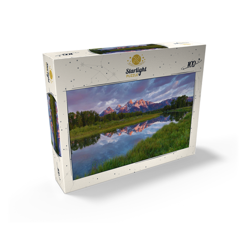 Grand Teton Mountains at Sunrise with Reflection 100 Jigsaw Puzzle box view2