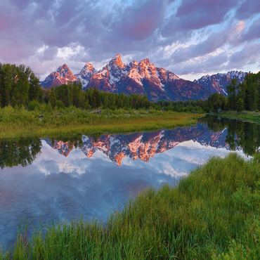Grand Teton Mountains at Sunrise with Reflection 100 Jigsaw Puzzle 3D Modell
