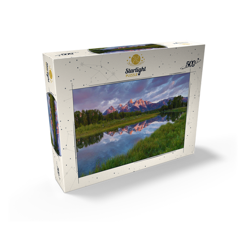Grand Teton Mountains at Sunrise with Reflection 500 Jigsaw Puzzle box view2